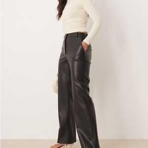 ASOS Elegant Black Wide-Leg Trousers